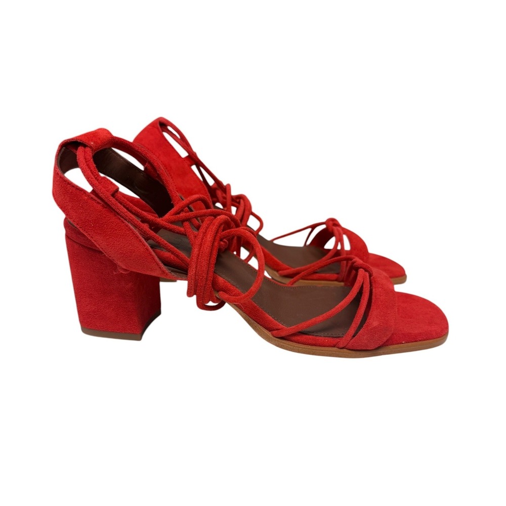 NWOT Alohas Paloma Leather Sandal Sophie Suede Orange Red Women EU 39 US (8-8.5) - Picture 4 of 11